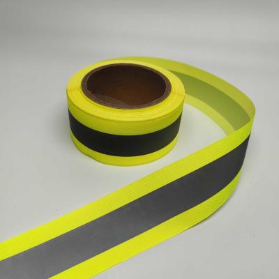 China Amarelo Prata Amarelo Tela refletora de alta visibilidade para roupas Sacos de desporto Outwear à venda