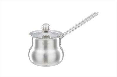 China Tipo taza de Oriente Medio de la leche de la plata del acero inoxidable con el pote del café del handle& de la tapa y del acero inoxidable en venta
