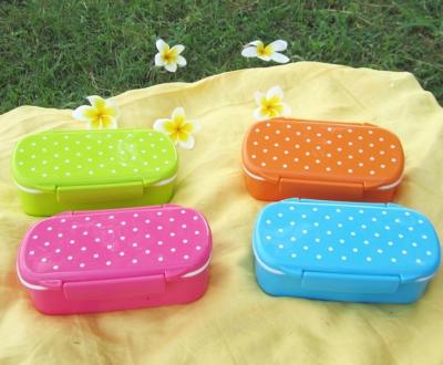 China 470ml colorful lunch box & plastic lunch box & green/blue/ pink color  food carrier for sale