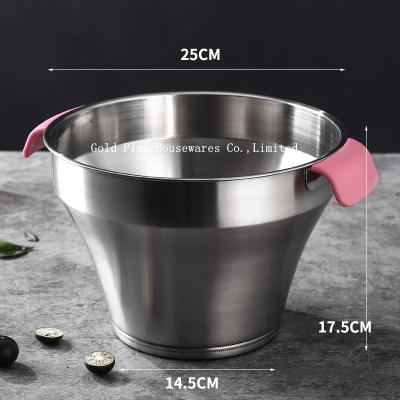China 609g Factory direct custom luxury mini wine ice bucket tubs for beer thickened type stainless steel drinking bucket for sale