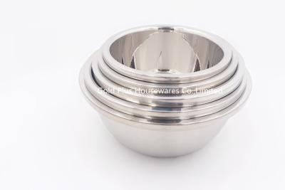 China 26cm Eco-friendly stainless steel basin salad bowl grease container keeper kitchen durable seasoning basin à venda