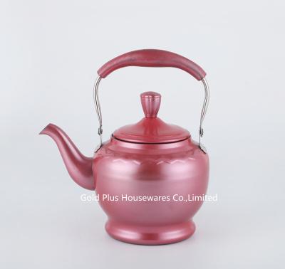 China 14cm,16cm.18cm Household supplies european royal red color teapot stainless steel coffee pot with tea infuser for sale