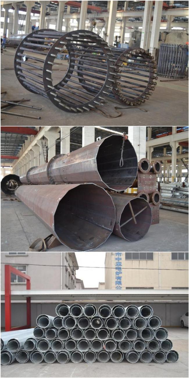 10kv-550kv Electrical Power Pole for Power Transmission with Hot-Dip Galvanization 0