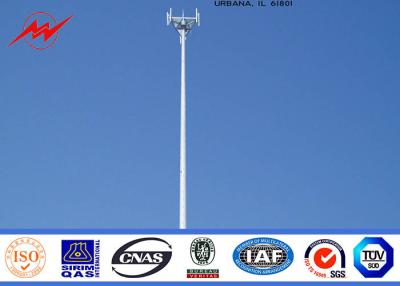 China Steel 95 ft Mono Pole Tower Mobile Cell Phone Tower Tapered Flanged Steel Poles for sale