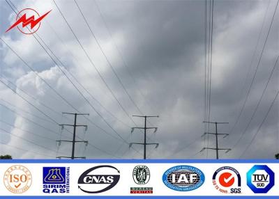 China 138 KV Transmission Line Electrical Power Pole , Steel Transmission Poles for sale