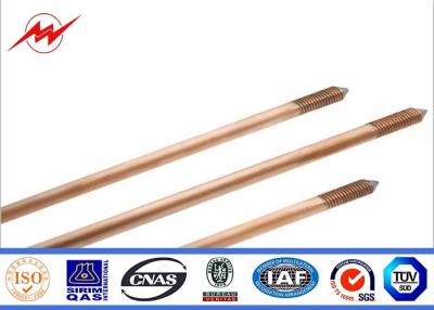 China CE UL467 Custom Copper Ground Rod Good Conductivity Used In The Grounding Device for sale