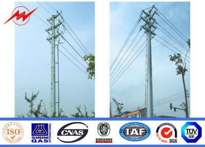 China Galvanized Cameroon 9m - 13m Electric Steel Power Pole With Bitumen Gr50 for sale