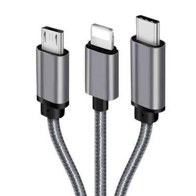 China Cable de gran intensidad multi del USB, cortocircuito USB del relámpago de 8 Pin al cable micro del USB en venta