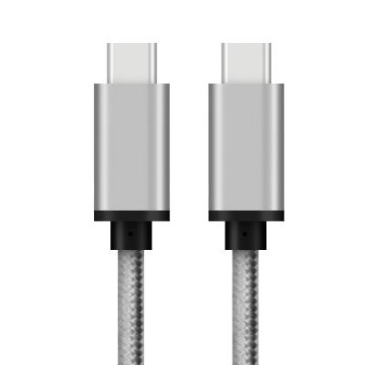 China 3 Feet Long USB Type C To Type C Cable , Silver C Port Cable ROHS Approved for sale