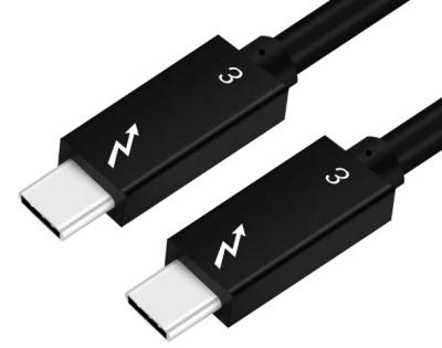 Chine Le coup de foudre 3 a certifié le type d'USB les appuis 100W du câble 40Gbps de C avec la fonction de chargeur de palladium à vendre