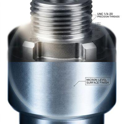 CNC turned aluminum part surface detail