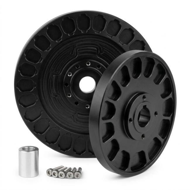 Custom CNC aluminum multispectral optical filter wheels with precision filter pockets and central mounting bores