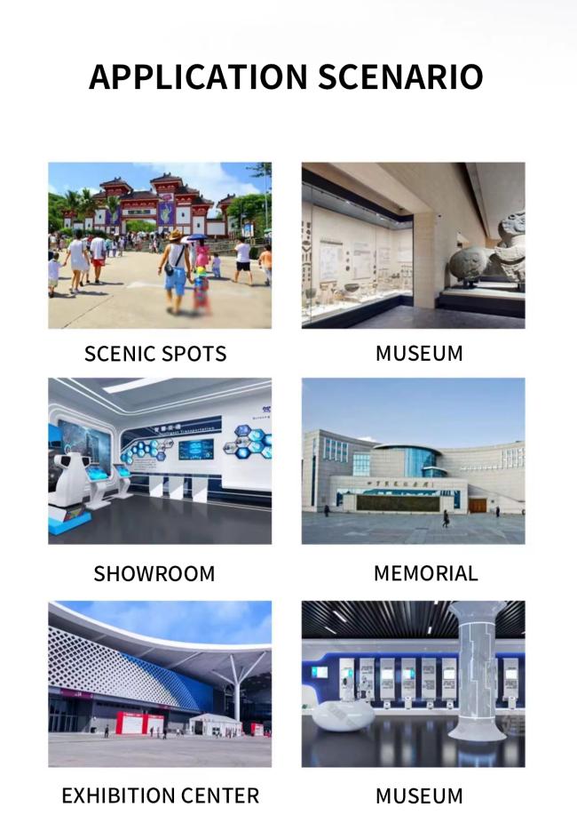 Tourists share self-service rental guide machines application picture