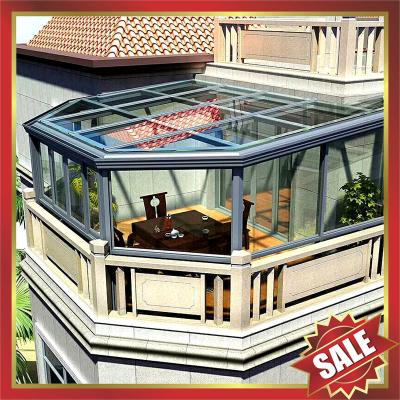 China high quality prefabricated solar gazebo patio balcony garden aluminum alloy glass sun house sunroom enclosure cabin kits for sale