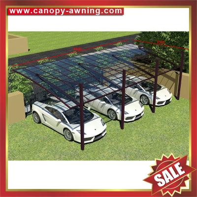 China excellent sunshade waterproofing garden parking polycarbonate PC carport car shelter for villa house building cottage for sale