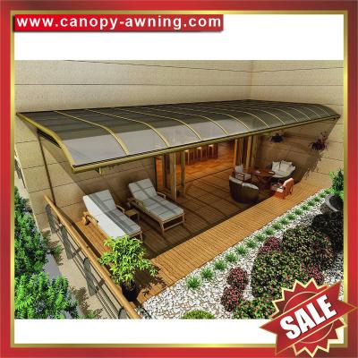 China outdoor villa house patio gazebo balcony sunshade alu aluminum polycarbonate awning canopy canopies cover manufacturers for sale