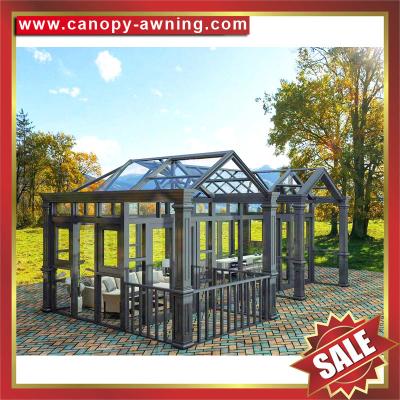 China Prefabricated outdoor garden aluminum metal alu glass sun house,sunroom,aluminium structure,super durable! for sale