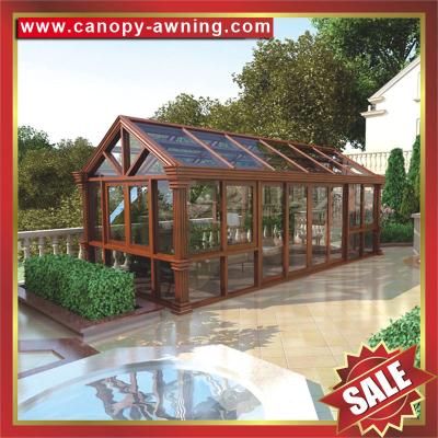 China high quality prefabricated solar garden park aluminum alloy transparent glass sun house sunrooms enclosure cabin kits for sale