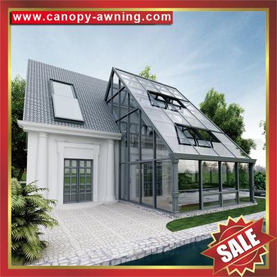 China prefab solar villa garden gazebo glass metal aluminium aluminum sunroom sun room house sunhouse cabinet cabin kits for sale