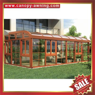 China prefab solar Sunroom,garden tempered glass metal aluminium alloy alu sun room house for villa-super durable! for sale