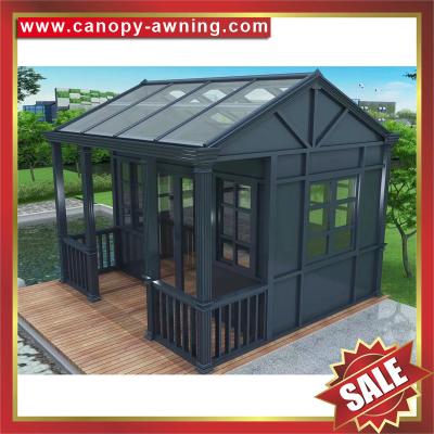 China outdoor four seasons glass alu aluminum aluminium metal sunroom sun house cabin shed enclosure kits for sale