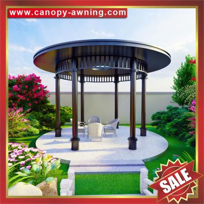 China Outdoor Public garden park aluminum alu Circular rounded shape roof gazebo pavilion canopy awning shelter cover for sale for sale