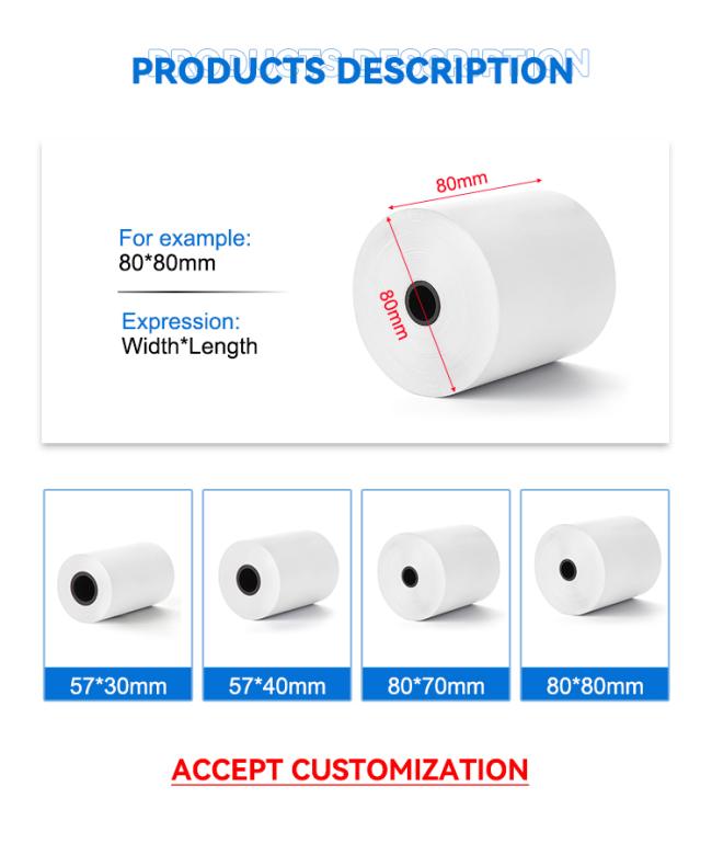 Thermal paper rolls in warehouse storage