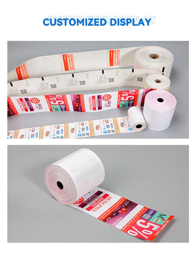 Thermal paper rolls in operational use