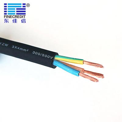 China H05RN-F 450/750V 1-6mm2 Industrial Electrical Cable Copper Conductor CPE Rubber Insulated for sale