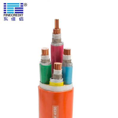 China 3×95mm 3×25+1×16 Mineral Insulated Cable Multi Core Shielded Fire Insulation Material for sale