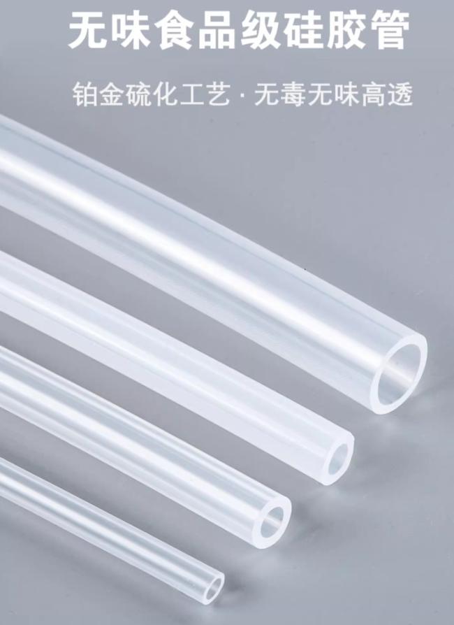 Industrial silicone rubber hose extrusion with smooth surface finish