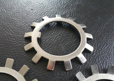 China SS304 SS316 MS Steel Lock Washer With External Teeth Serrated , Natural Color for sale