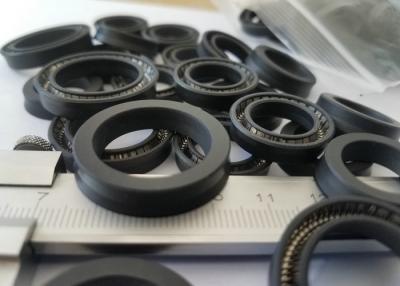 China White or Black PTFE Carbon Seal , PTFE Oil Seal With Insert Spring of SS304 , SS316 for sale