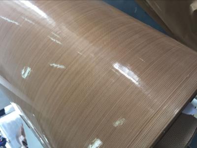 China Beige Adhesive PTFE Coated Fiberglass Fabric Smooth Surface Aging Resistance for sale