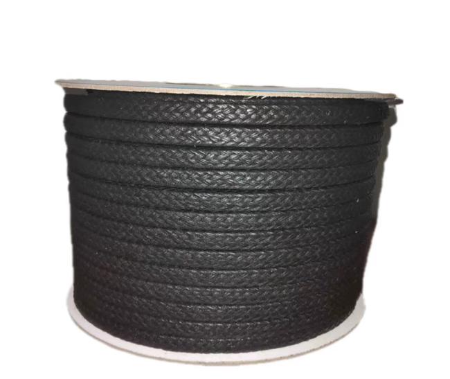 Black PTFE packing variant showing enhanced wear resistance