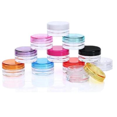 China Colorful Plastic Cosmetic Jars For Cream Lotion Packing 5g 10g 15g for sale