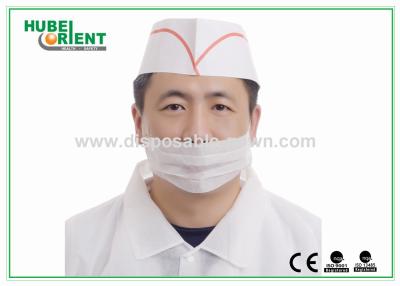 China Fashion White Printed Disposable Surgical Hats With Colorful Stripes for sale