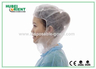 中国 塵は首の保護の使い捨て可能な20gsm非編まれたフードを検査する 販売のため