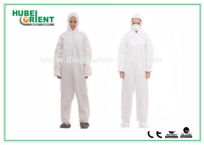 China SMS Protective Disposable Waterproof Coverall With Hood And Shoe Cover for sale