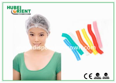 China Casquillo principal disponible del casquillo no tejido del clip con el elástico doble o el solo elástico para la atención sanitaria o la industria alimentaria en venta