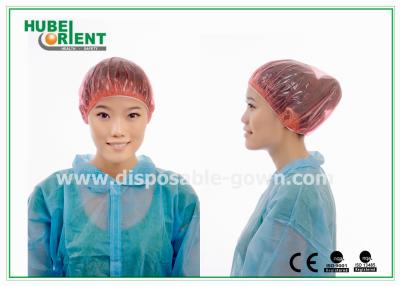 China Waterproof PE Disposable Head Cap , Light Shower Cap Disposable Free Size for sale