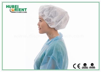 中国 Bouffant Customerizedの外科Nonwovenは衛生学/医院のFDAの標準のための帽子をごしごし洗います 販売のため