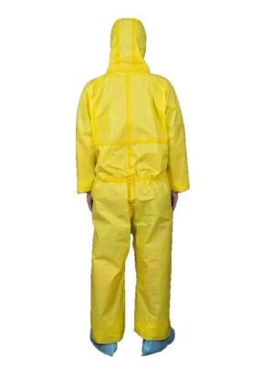 China Tipo 3 ropa protectora del CE de la bata de los PP PE del traje total químico disponible de la seguridad en venta