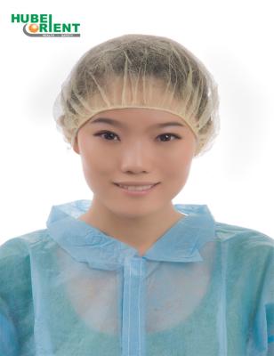 中国 医学のNonwoven Bouffant帽子ヘッド カバー毛は単一のゴムで使い捨て可能な帽子帽子の毛の外科Bouffant帽子を覆う 販売のため