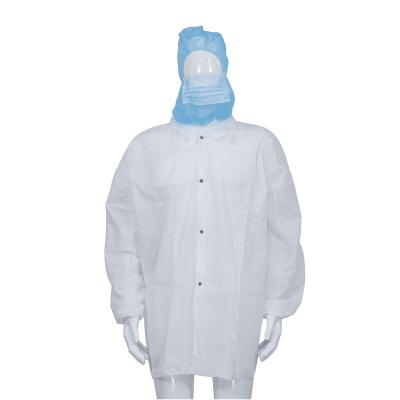 China OEM Disposable Lab Coats S - 5XL With Snap Closure for sale