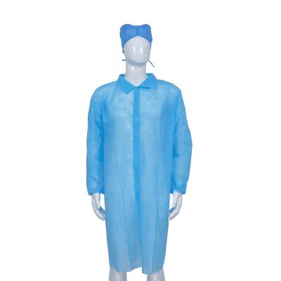 China Non Stimulant Velcro Closure Disposable Lab Coats for sale