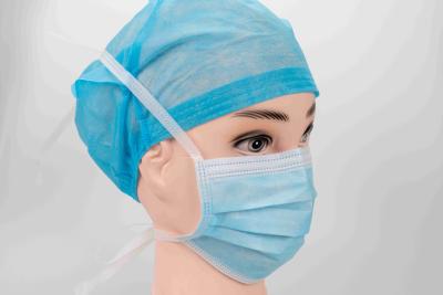China CE MDR Approved Non-Woven Disposable Face Mask 3 Ply Surgical Face Mask With Tie On For Hospital Use for sale