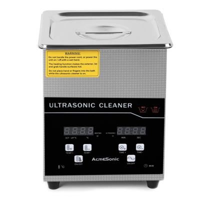 China 2000ml SUS 304 Ultrasonic Cleaner 100W Timer Adjustable Heat Cleaning Machine for sale