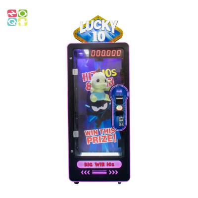 China Metal Cabinet Prize Arcade Machine Lucky 10 Timing Challenge Hit Button for sale