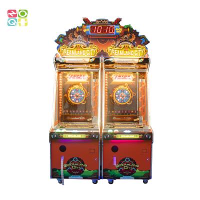 China Dreamland City 2 Player Jackpot Ticket Arcade Game Machine Coin Pusher for sale
